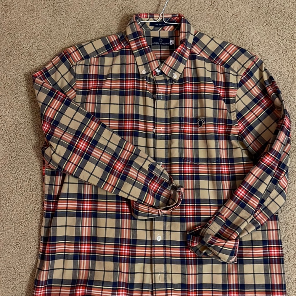 Men’s simply southern long sleeve button up shirt.